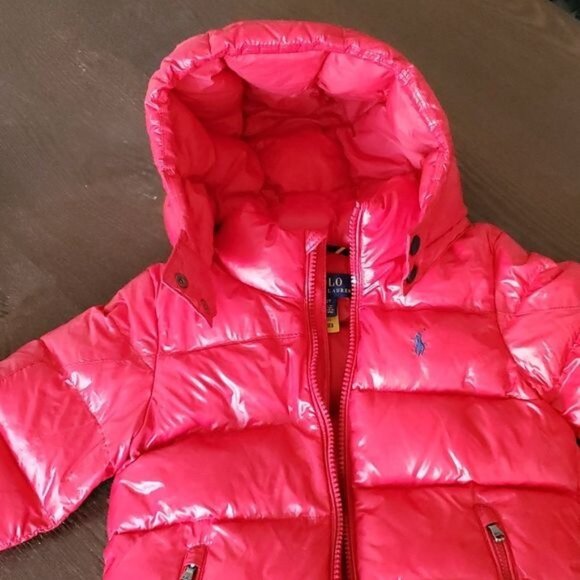 Polo Ralph Lauren RED Puffer WINTER Jacket Coat Parka Water Down TODDLER BOYS 2T - Picture 14 of 16